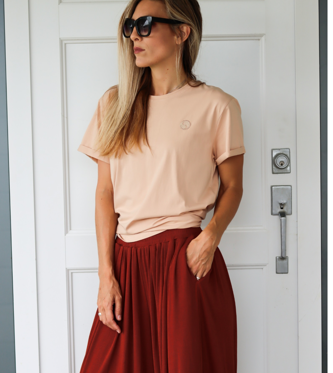 Wide Leg Ribbed Pants