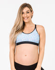 ** CLEARANCE ** Breastfeeding Sports Bra - Smoothie Crop Confetti Black